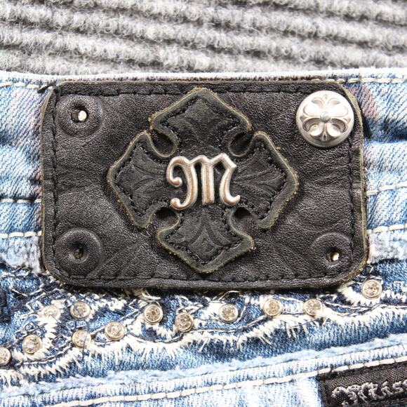 Miss Me Jeans Women's 29x32 Light Wash Bootcut Embellished - Picture 7 of 9